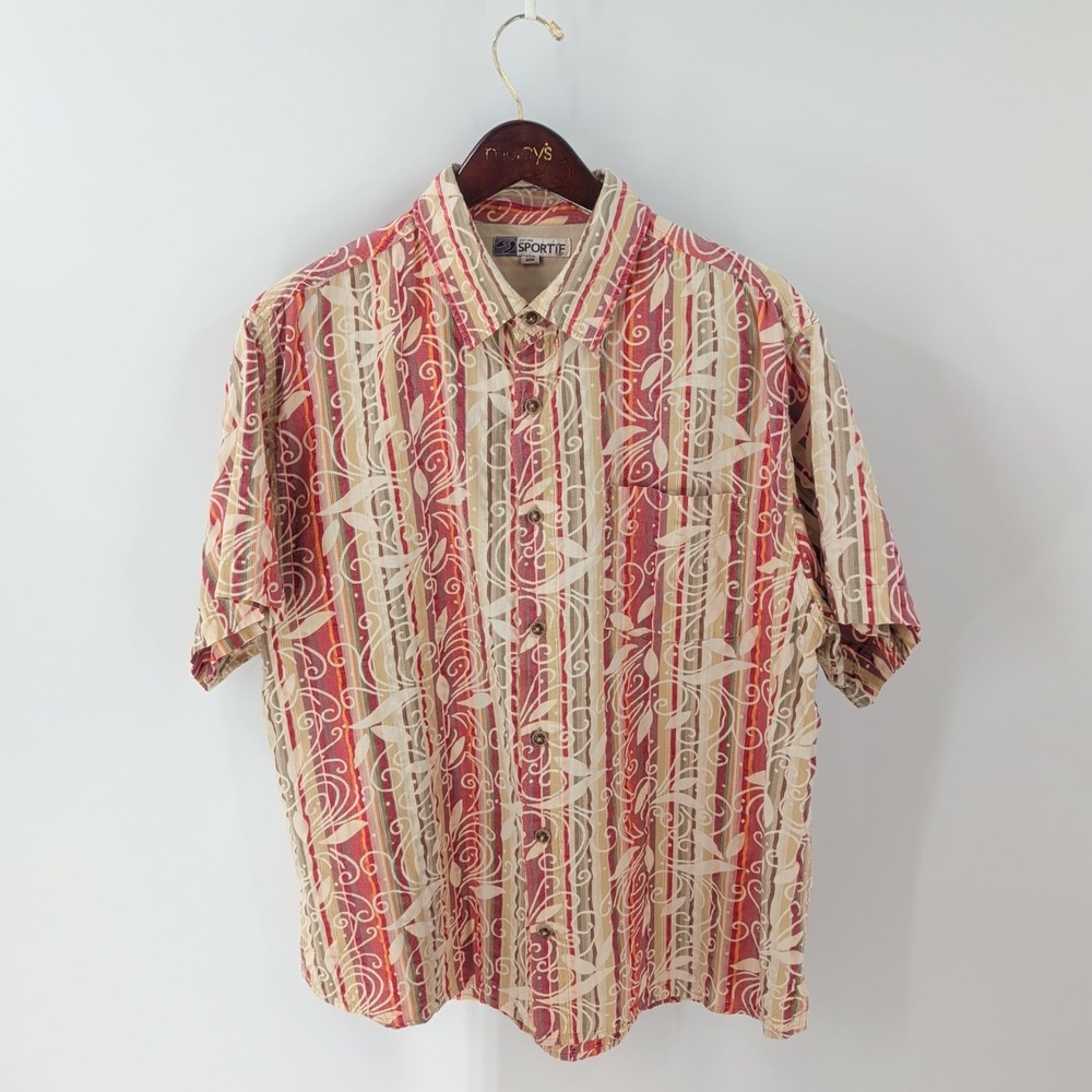 Vintage Sportif Southwestern Short-Sleeve Button-Up Shirt Multicolor‎ Size 1XL